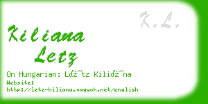 kiliana letz business card